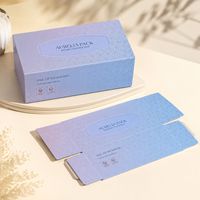 Boîte à ongles press-on haut de gamme de qualité supérieure avec doublure en éponge, emballage pliable en carton recyclable pour salon