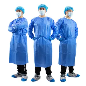 مستوى 2 SMS ملابس واقية الطبية غير المنسوجة النسيج المتاح غطاءات جراحية و sergical أثواب الجراحية