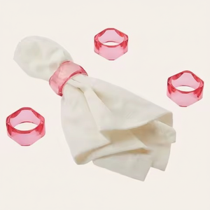 Ronds de serviette en résine fabriqués à la main, designs uniques, couleurs vives pour salle à manger élégante, mariage, table d'hôtel - Product Image 1