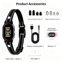 Collier de dressage anti-aboiement automatique pour chiens, étanche IP67, écran couleur, détection intelligente, évite les fausses activations