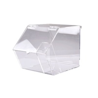 Boîte à bonbons en acrylique transparente personnalisée compartimentée au détail Donut Cookie Bin Présentoir de distributeur de bonbons en acrylique avec porte-cuillère