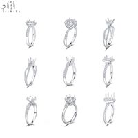 Anillo de Oro Blanco Sólido de 18K de Alta Calidad con Diseño Clásico de Hojas y Diamantes Naturales, Anillo de Boda para Mujer, para Fiestas