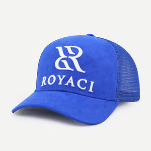 批发6面板麂皮卡车司机帽定制刺绣标志网布透气棒球帽户外运动帽 - Product Image 1