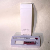 Kit de rouge à lèvres et crayon à lèvres pigmentés minéraux végétaliens 2 en 1 de haute qualité, finition mate à la mode, brillant à lèvres personnalisé à la vitamine C 5g