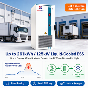 Système de stockage d'énergie C&I 125 kW 261 kWh, armoire de batterie à refroidissement liquide 832 V 314 Ah LiFePO4, conteneur BESS haute tension IP54 - Product Image 2