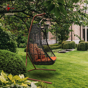 Chaise balançoire de jardin moderne personnalisée, mobilier d'extérieur, chaise suspendue en rotin PE - Product Image 3