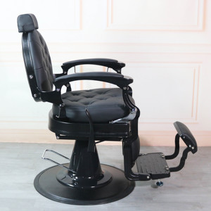 Fauteuil de Barbier Moderne pour Salon, Pompe Hydraulique Robuste, Ergonomique, Réglable, Inclinable, Pivotant, en Cuir PU - Product Image 2