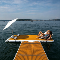 Grande plateforme flottante gonflable multi-personnes, radeau de pêche, chaise longue, tapis magique pour lac, mer, piscine