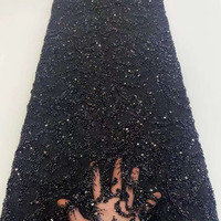 2023 haute qualité français 3D broderie Tulle dentelle tissu pour robe de soirée de mariage