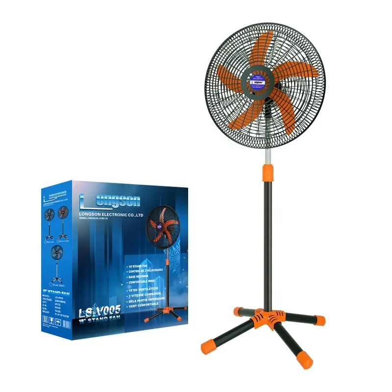 Cross base stand fan 5 blades cooling fans 18 inch tower & pedestal fans