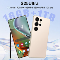 Smartphone 5G S25 Ultra double carte double veille grand écran 16 Go de RAM 1 To de stockage écran HD 7,3 pouces Android débloqué