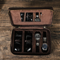 Boîte de montre de luxe en cuir véritable pour hommes CF1165 étui à lunettes de soleil étui de voyage pour couples-rangement de bijoux élégant