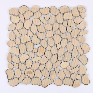 Thiết kế hiện đại Pebble Shape Bạc 304 thép không gỉ gương vàng Gạch Mosaic cho nhà bếp phòng tắm - Product Image 5
