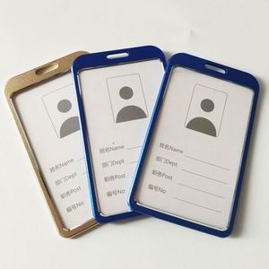 Custom Metal Aluminium <b>ID</b> Card Badge <b>Holder</b> with Lanyard for Business Cards - Product Image 1