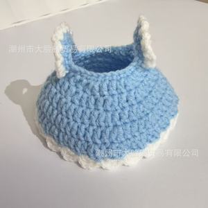 Vestido de princesa tejido a crochet para muñecas de peluche, ropa de muñeca de algodón hecha a mano de 20 cm, ropa de fiesta unisex - Product Image 3