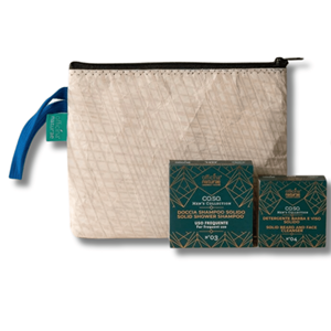 Set detergente solido per barba e viso da uomo Officina Naturae con shampoo doccia per adulti, fragranza di cedro, biologico - Product Image 1