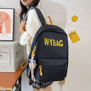 Customized Logo <b>Large</b>-Capacity Nylon <b>Backpack</b> Versatile Fashionable Student Schoolbag with Zipper Personalized for Students - Product Image 6