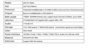 Industriële ingebouwde ventilatorloze mini-pc Intel Celeron J1900 met <span class=keywords><strong>2</strong></span> Gigabit Lan-poort Geschikt voor thuiskantoor Industrie US AU-stekkers - Product Image 5