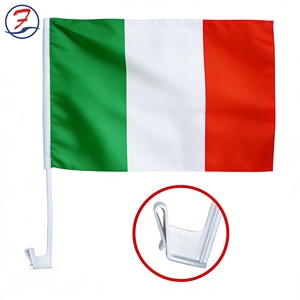 Bandera de Coche de <span class=keywords><strong>Italia</strong></span> con Clip para Ventana, 12x18 Pulgadas, Poliéster, Impresión Digital, para Eventos Deportivos - Product Image 1