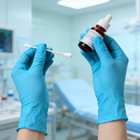 Gants en nitrile bleu lac en gros, consommables médicaux jetables, gants d'examen en nitrile de 3 mil, sans poudre, pour hôpital