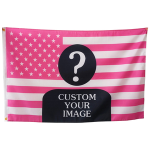 Custom Logo 3X5 Ft Double Single Sided Digital Printed Large Printer Banners Personalized Flags With Eyelets