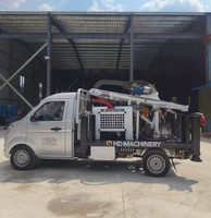 Plateforme de forage de puits d'eau portable montée sur camion HDT-200 avec moteur de pompe à engrenages et moteur pour une profondeur maximale de 260 m