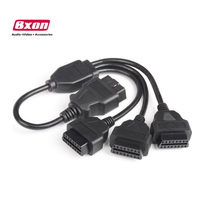 50cm Standard OBD2 Cable Full 16 Cores Wire OBDII Extension Cable 16Pin 1 Male to 3 Female Diagnostic Connector