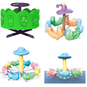 Prix d'usine Plastique Métal Enfants Petit Merry Go Round Backyard Aire de jeux pour enfants Carrousel - Product Image 5