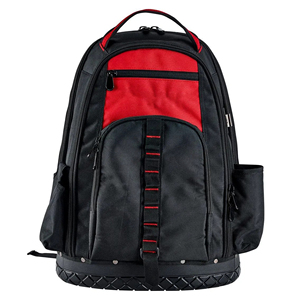 Heavy Duty Jobsite <b>Tool</b> <b>Backpack</b> with Hard Bottom, Waterproof Electrician Organizer Bag, Rugged Canvas Tech Bag for Mechanics - Product Image 1