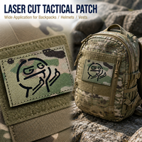 Patch personnalisé avec logo camouflage réfléchissant, logo laser, patch thermocollant pour sac à dos tactique, uniforme