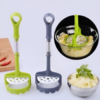 Prensa Manual de Patatas con Resorte, Triturador de Verduras y Frutas Portátil de Plástico para Puré de Patatas