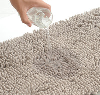 Nouveau design, tapis de salle de bain en chenille luxueux, tufté, écologique, absorbant l'eau, antibactérien, anti-fatigue, rembourré, pour le salon