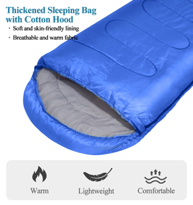 Outdoor Camping 0,7 kg Leichter Schlafsack mit Kapuze, tragbares, verdicktes Bett, kann die Nacht bei 20 ° C im Freien verbringen - Product Image 3
