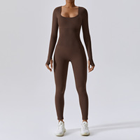 Combinaison une pièce de Yoga Fitness personnalisée à manches longues pour femmes, vêtements actifs d'entraînement pour femmes, 2023
