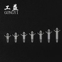 Entretoise de support de circuit imprimé en nylon PA66, double fixation par enfoncement, entretoise à clipser, trou de 4 mm, isolation plastique, support de carte de circuit imprimé, blanc, 3 mm-19 mm, RoHS