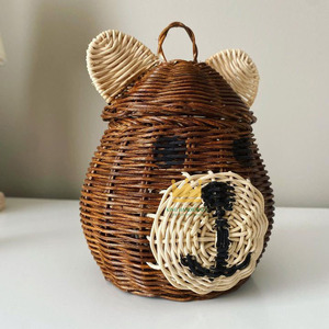 Cute Bear Shaped Rattan <b>Storage</b> <b>Basket</b> With Handle For Children's <b>Toy</b> <b>Storage</b> Wholesale in Bulk from Vietnam - Product Image 6