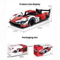 Ensemble de blocs de construction de voiture de course Technic GULY 10615 1:8, 3460 pièces, modèle de supercar, kit de montage DIY, briques de construction, jouet cadeau pour garçons et adultes