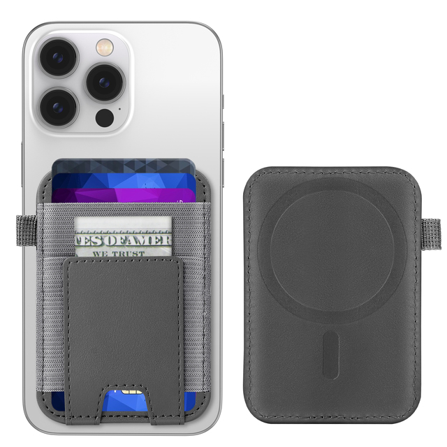 PU Wallet Magsafe Phone Case Holder With Stand Magnetic Card Holder Wallet for iPhone