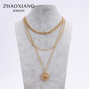 ฮิปฮอปสร้อยคอแฟชั่นสำหรับผู้ชายผู้หญิงสแตนเลสแฟชั่นการออกแบบมงกุฎเครื่องประดับคุณภาพสูง - Product Image 3