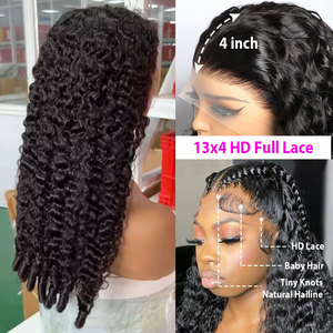 Miến điện xoăn HD ren phía trước Tóc Giả 100% nguyên Trinh Nữ tóc tự nhiên giá bán buôn hàng đầu bán tóc con người Trong Suốt Ren tóc giả - Product Image 5