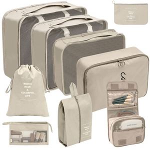 New Style Large 9 Pcs Set <b>Suitcase</b> Organizers Bag Compression Packing Cubes for Travel - Product Image 5