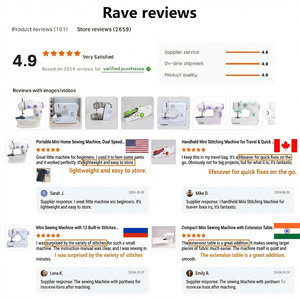 Macchina da Cucire Elettrica Piccola <span class=keywords><strong>Professionale</strong></span> Domestica Mini Portatile, Zigzag, Overlock, per Pelle e Vestiti - Product Image 4