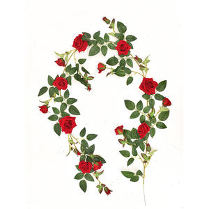 Vente en gros usine : Guirlande de roses artificielles, guirlande décorative pour tuyaux de climatisation et clôtures, tube mural en plastique - Product Image 5