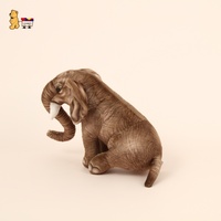 Éléphant Simulé Animal en Peluche Coton Biologique Sherpa Tissu Laine Nylon Caoutchouc Fourrure PP Coton 30cm 40cm Peluche Flanelle Plastique