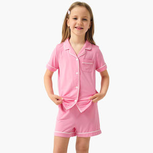 Pyjamas pour enfants en coton biologique, vêtements de nuit mignons pour enfants, ensembles de pyjamas pour enfants pour se détendre, avec service OEM - Product Image 1