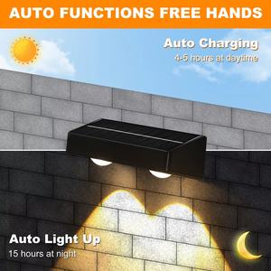 Luces Solares LED para Jardín, Exteriores, Montaje en Pared, RGB, Cálidas, Impermeables IP65, Decoración para Cercas, 2024 - Product Image 3