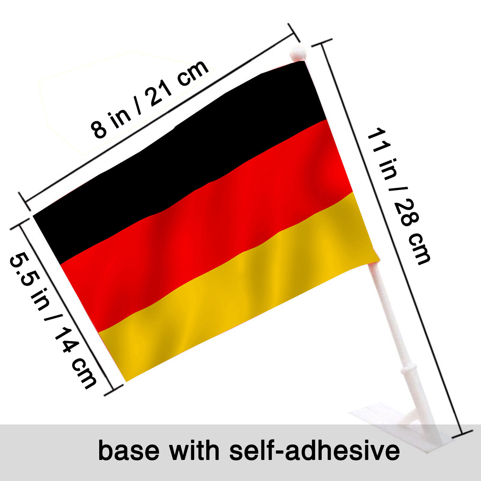 drapeau avec mât, socle