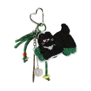 Patch brodé en tissu polyester motif chiot de dessin animé mignon et burger, accessoire pendentif en corde tressée, pendentif de sac de niche, porte-clés - Product Image 6