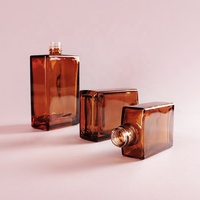 Bouteilles cosmétiques, flacon compte-gouttes transparent, flacon d'huile essentielle pour cheveux, sérum, flacon rectangulaire carré en verre transparent classique 30ml 50ml 100ml