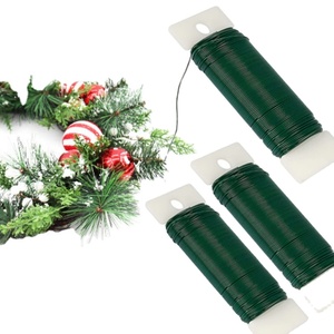 Tallo de ramo hecho a mano de fábrica, <span class=keywords><strong>alambre</strong></span> floral artesanal/18 #20 #22 #, <span class=keywords><strong>alambre</strong></span> de tallo floral verde <span class=keywords><strong>blanco</strong></span> - Product Image 6